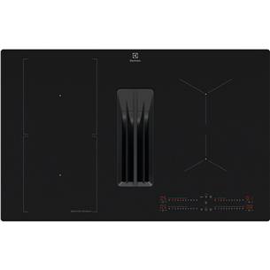Electrolux 600 Series, ширина 80 см, черный - Интегрируемая индукционная варочная панель с вытяжкой ECC83443CZ