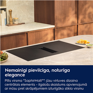 Electrolux 600 Series, ширина 80 см, черный - Интегрируемая индукционная варочная панель с вытяжкой