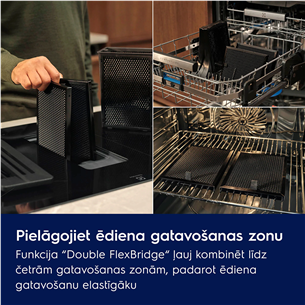 Electrolux 600 Series, ширина 80 см, черный - Интегрируемая индукционная варочная панель с вытяжкой