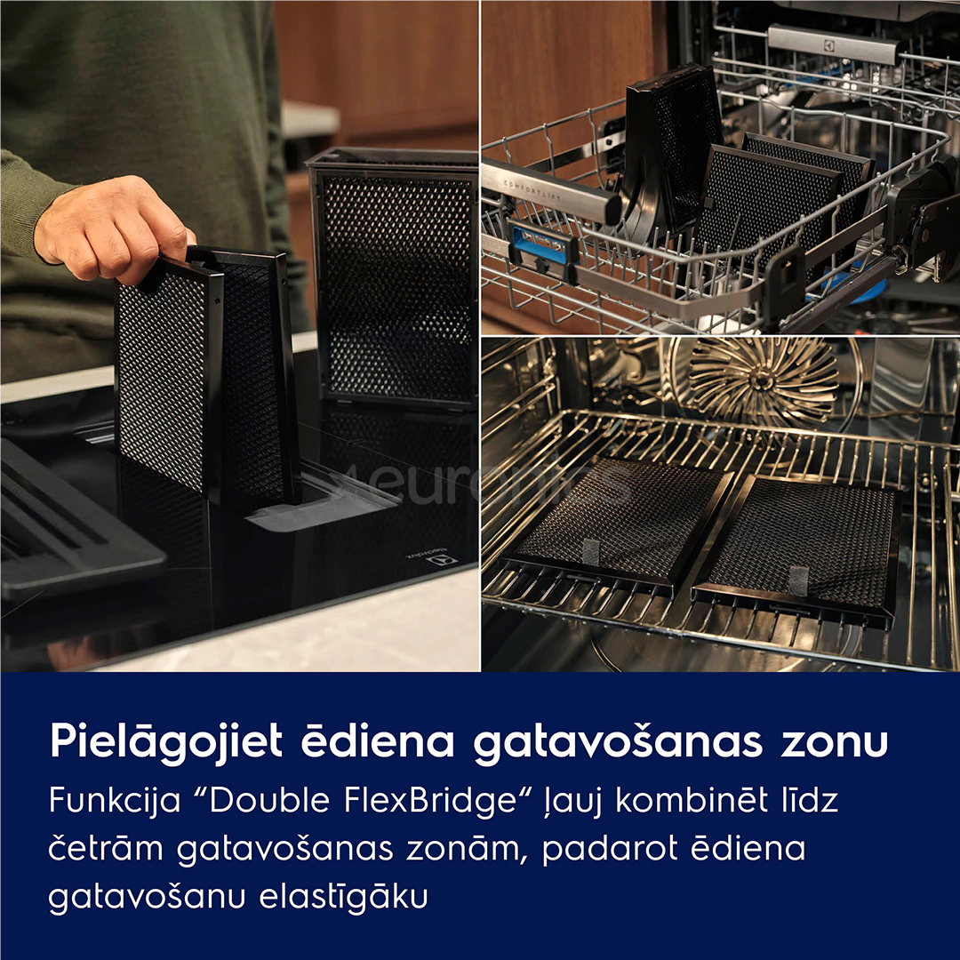 Electrolux 600 Series, ширина 80 см, черный - Интегрируемая индукционная варочная панель с вытяжкой