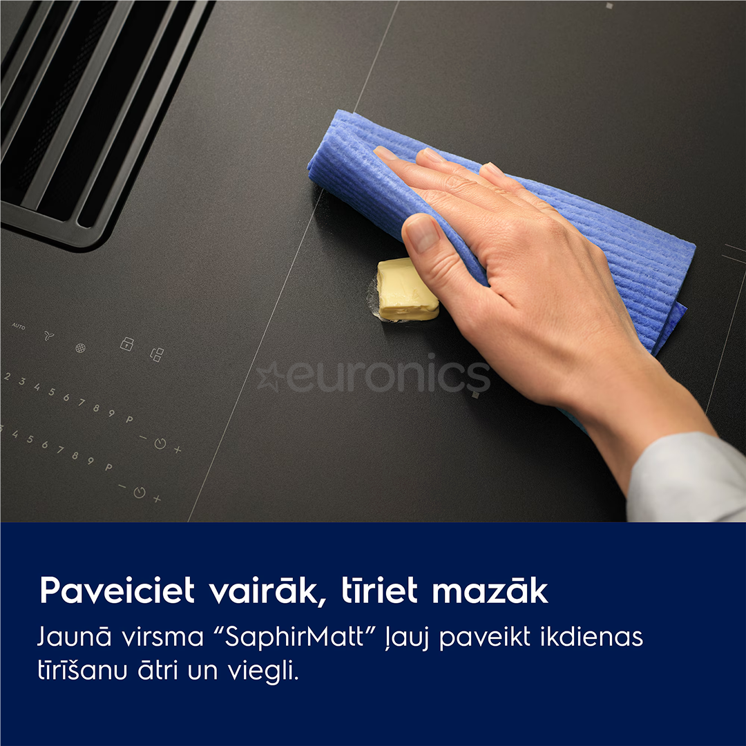 Electrolux 600 Series, ширина 80 см, черный - Интегрируемая индукционная варочная панель с вытяжкой