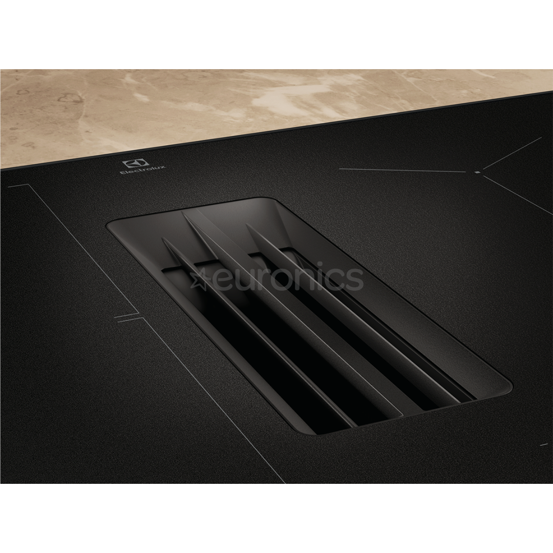 Electrolux 600 Series, ширина 80 см, черный - Интегрируемая индукционная варочная панель с вытяжкой