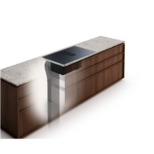 Electrolux 600 Series, platums 80 cm, melna - Iebūvējama indukcijas plīts virsma ar tvaika nosūcēju