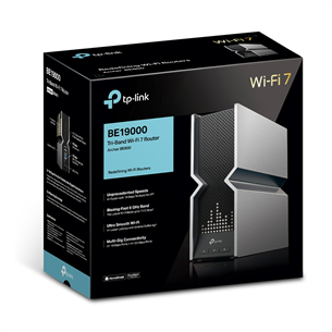 TP-Link Archer BE19000, Wi-Fi 7, sudraba/melna - Bezvadu rūteris