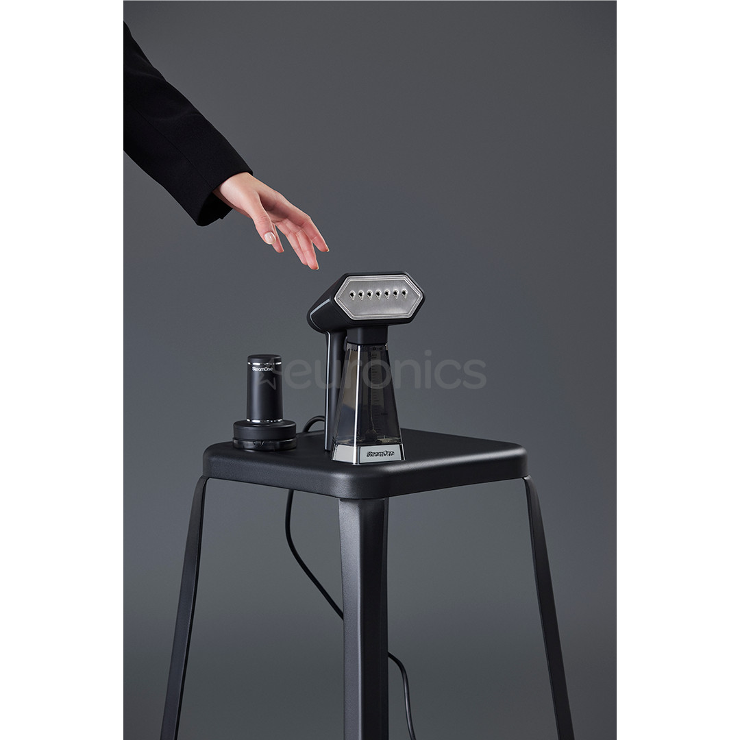 SteamOne, black - Portable steamer + lint remover