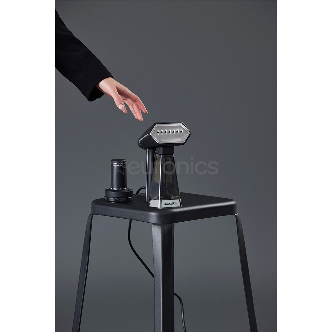 SteamOne, black - Portable steamer + lint remover