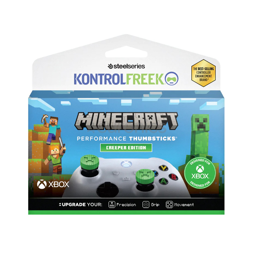 KontrolFreek Minecraft Thumbsticks Creeper Edition, Xbox, zaļa - Apvalks pogām
