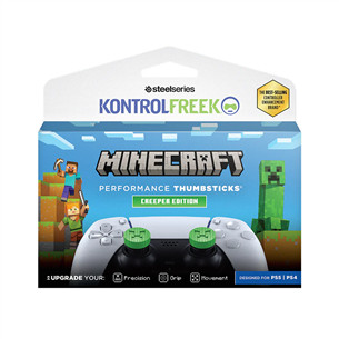 KontrolFreek Minecraft Thumbsticks Creeper Edition, PlayStation, zaļa - Apvalks pogām
