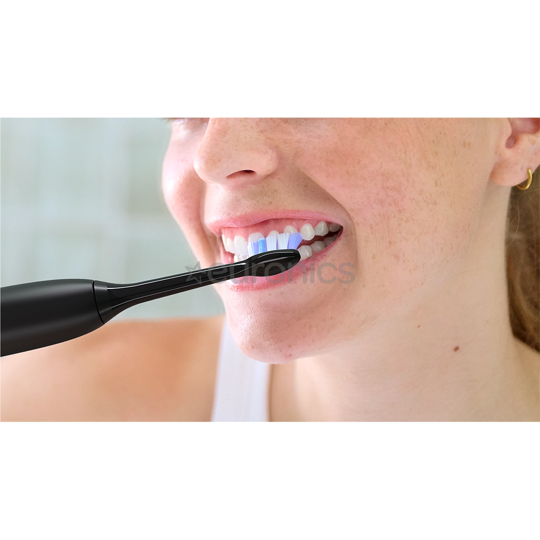 Philips Sonicare Sensitive, 4 gab., melna - Uzgaļi elektriskajai zobu birstei