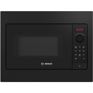 Bosch Series 2, 20 L, 800 W, melna - Iebūvējama mikroviļņu krāsns BFL523MB4