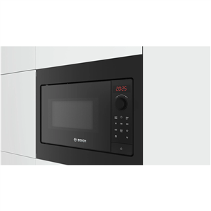 Bosch Series 2, 20 L, 800 W, melna - Iebūvējama mikroviļņu krāsns