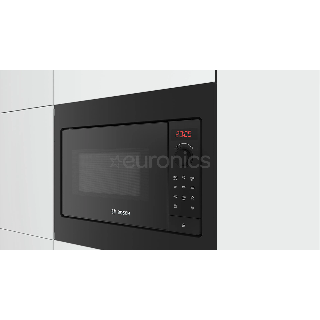Bosch Series 2, 20 L, 800 W, melna - Iebūvējama mikroviļņu krāsns