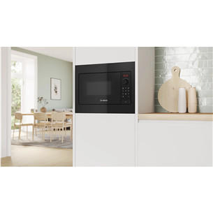 Bosch Series 2, 20 L, 800 W, melna - Iebūvējama mikroviļņu krāsns