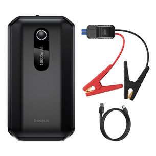 Baseus Super Energy Air Car Jump Starter, 10000 mAh, 1000 A, melna - Portatīvais barošanas avots C00245501113-00