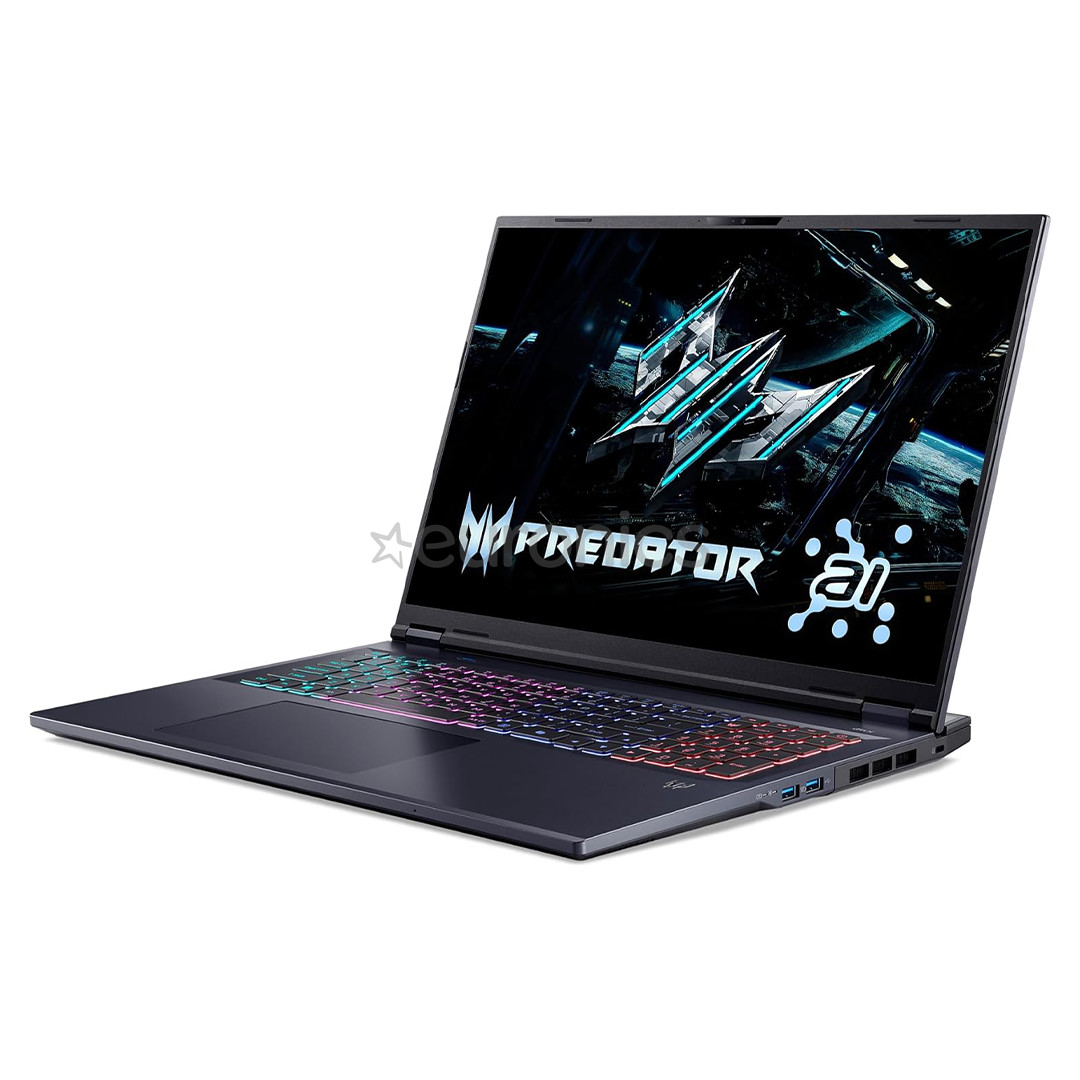 Acer Predator Helios Neo 18 AI, 18'', WQXGA, 165 Hz, Ultra 7, 16 GB, 512 GB, RTX 5060, ENG, melna - Portatīvais dators