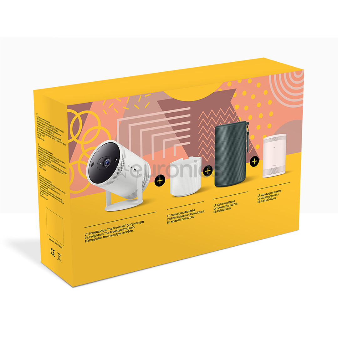 Samsung The Freestyle (Gen 2), 30-100", белый/розовый - Комплект с проектором