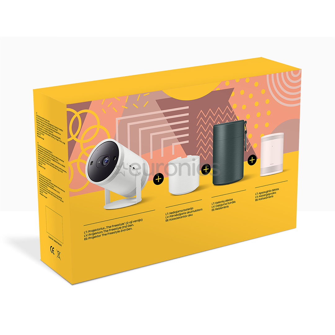 Samsung The Freestyle (Gen 2), 30-100", белый/розовый - Комплект с проектором