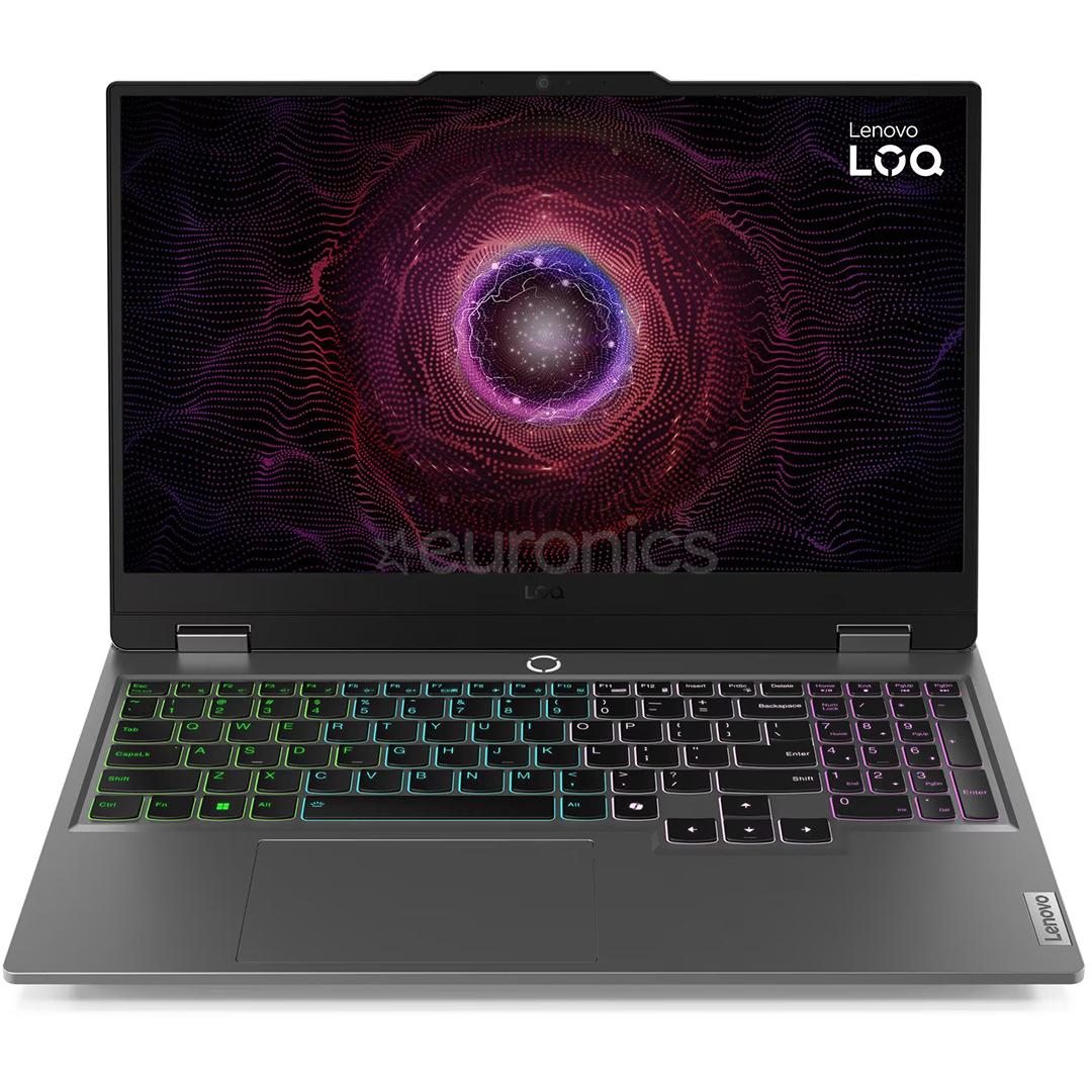 Lenovo LOQ 15ARP9, 15,6'', Full HD, 144 Hz, Ryzen 5, 16 GB, 512 GB, RTX 4050, ENG, pelēka - Portatīvais dators