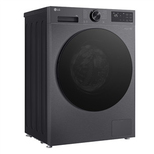 LG, 9 kg, depth 47.5 cm, 1200 rpm, matte black - Front load washing machine