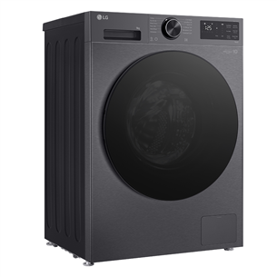 LG, 9 kg, depth 47.5 cm, 1200 rpm, matte black - Front load washing machine