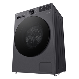 LG, 9 kg, depth 47.5 cm, 1200 rpm, matte black - Front load washing machine