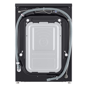 LG, 9 kg, depth 47.5 cm, 1200 rpm, matte black - Front load washing machine