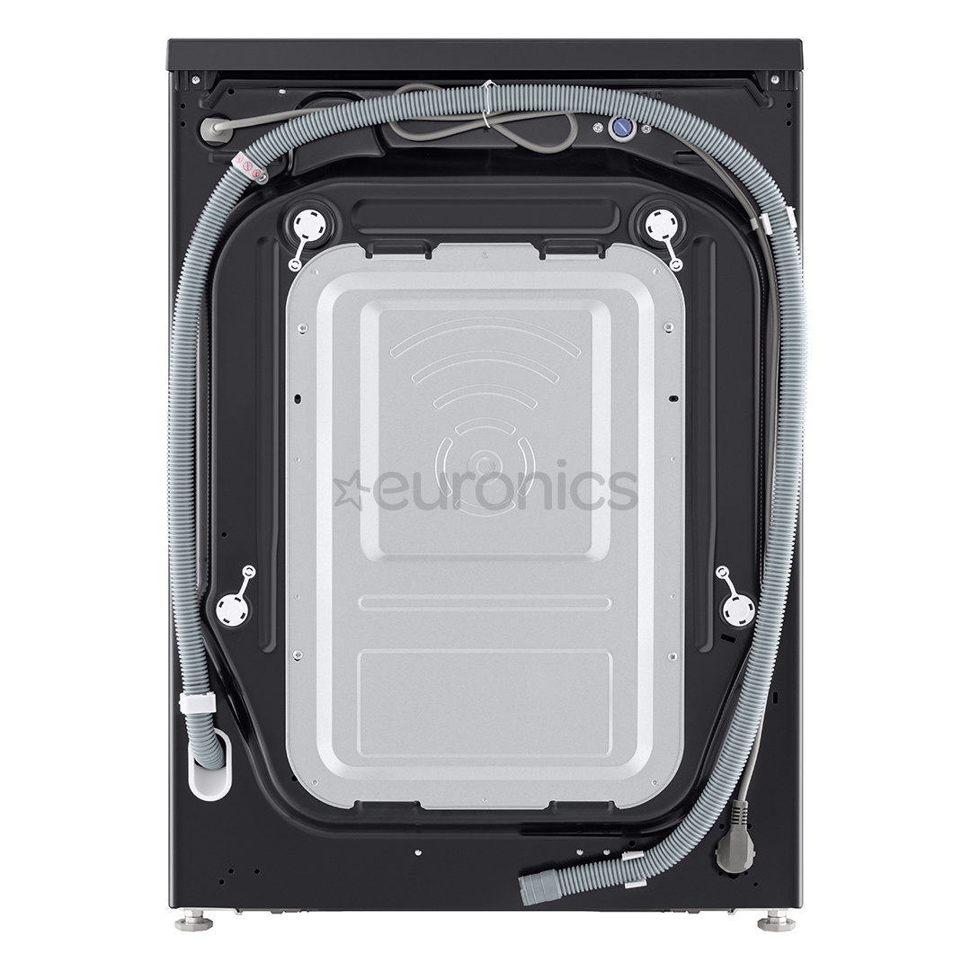 LG, 9 kg, depth 47.5 cm, 1200 rpm, matte black - Front load washing machine