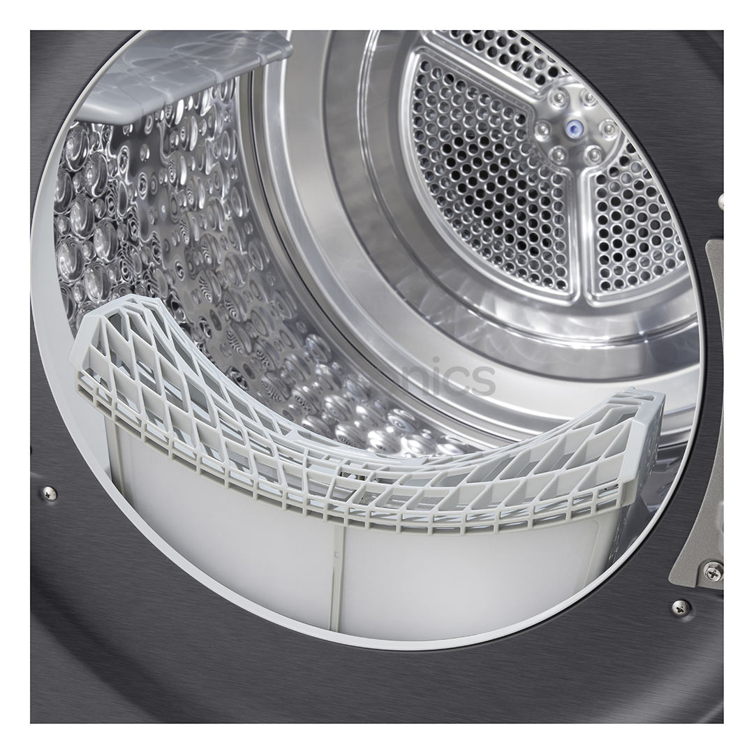 LG, Heat pump, 9 kg, depth 66 cm, matte black - Clothes dryer