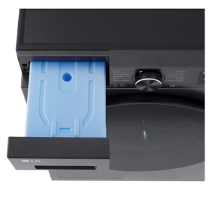 LG, Heat pump, 9 kg, depth 66 cm, matte black - Clothes dryer