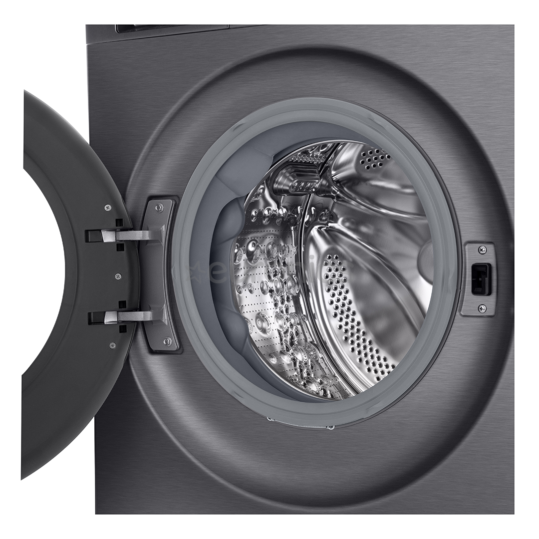 LG, 11 kg, dziļums 57 cm, 1400 apgr/min., matēta melna - Veļas mazgājamā mašīna ar priekšējo ielādi