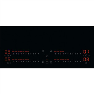 Electrolux 700 Series SenseBoil Hob2Hood, platums 80 cm, melna - Iebūvējama indukcijas plīts virsma