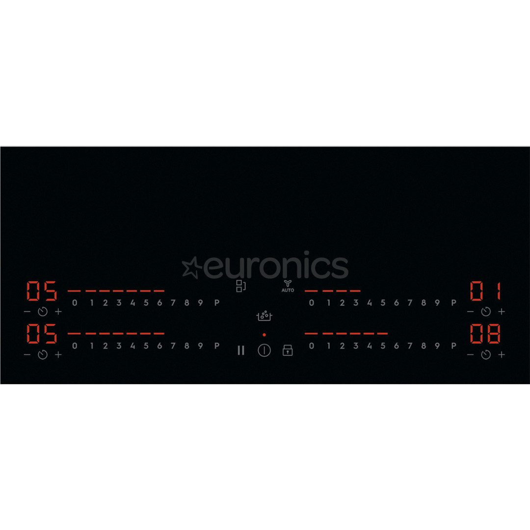 Electrolux 700 Series SenseBoil Hob2Hood, platums 80 cm, melna - Iebūvējama indukcijas plīts virsma