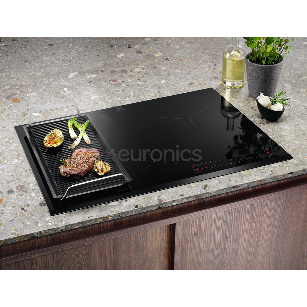 Electrolux 700 Series SenseBoil Hob2Hood, ширина 80 см, черный - Интегрируемая индукционная варочная панель