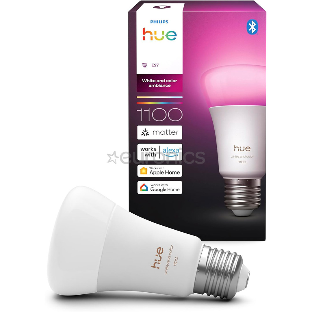 Philips Hue White and Color Ambiance, E27, цветной - Умная лампа