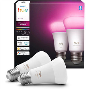 Philips Hue White and Color Ambiance, E27, 2 шт., цветной - Умные лампы