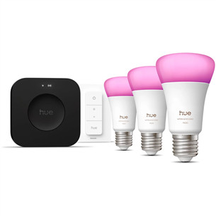Philips Hue White & Color Ambiance starter set, E27, 3 шт. - Комплект умных ламп 929003853503