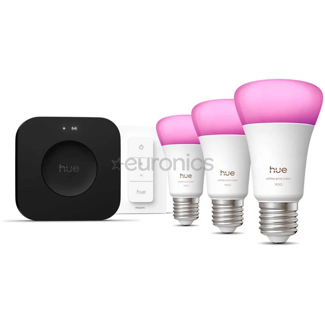 Philips Hue White & Color Ambiance starter set, E27, 3 шт. - Комплект умных ламп
