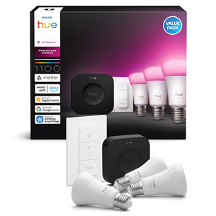 Philips Hue White & Color Ambiance starter set, E27, 3 шт. - Комплект умных ламп