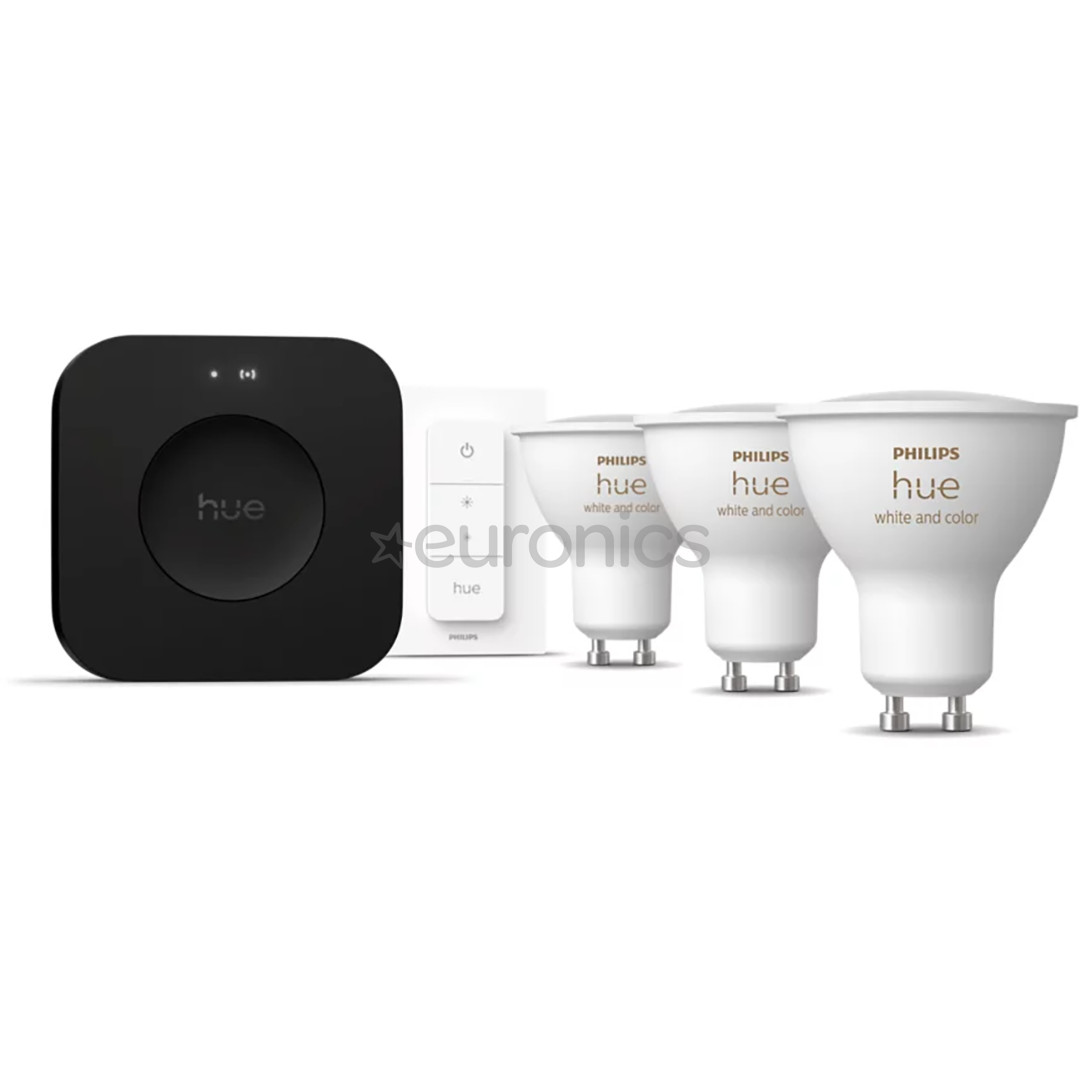 Philips Hue White & Color Ambiance starter kit, GU10, 3 шт. - Комплект умных ламп