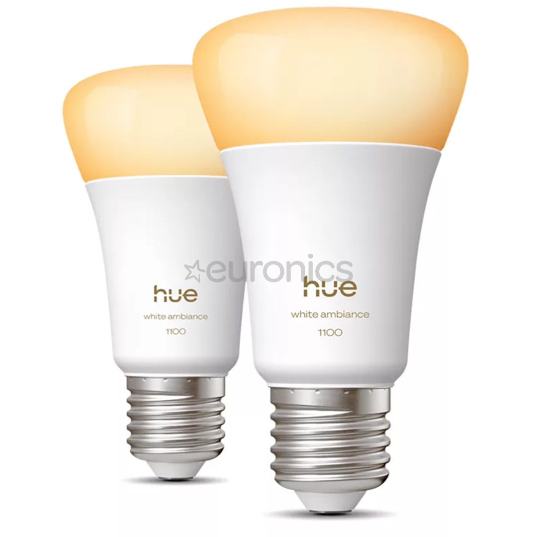 Philips Hue White Ambiance A60, E27, 2 шт., белый - Умные лампы