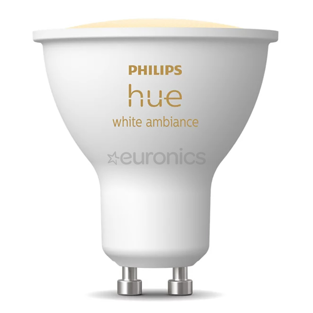 Philips Hue White Ambiance, GU10, белый - Умная лампа