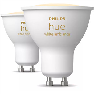 Philips Hue White Ambiance, GU10, 2 шт., белый - Умные лампы 929003666702