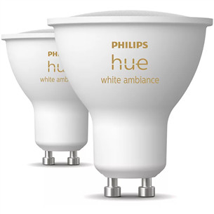 Philips Hue White Ambiance, GU10, 2 шт., белый - Умные лампы