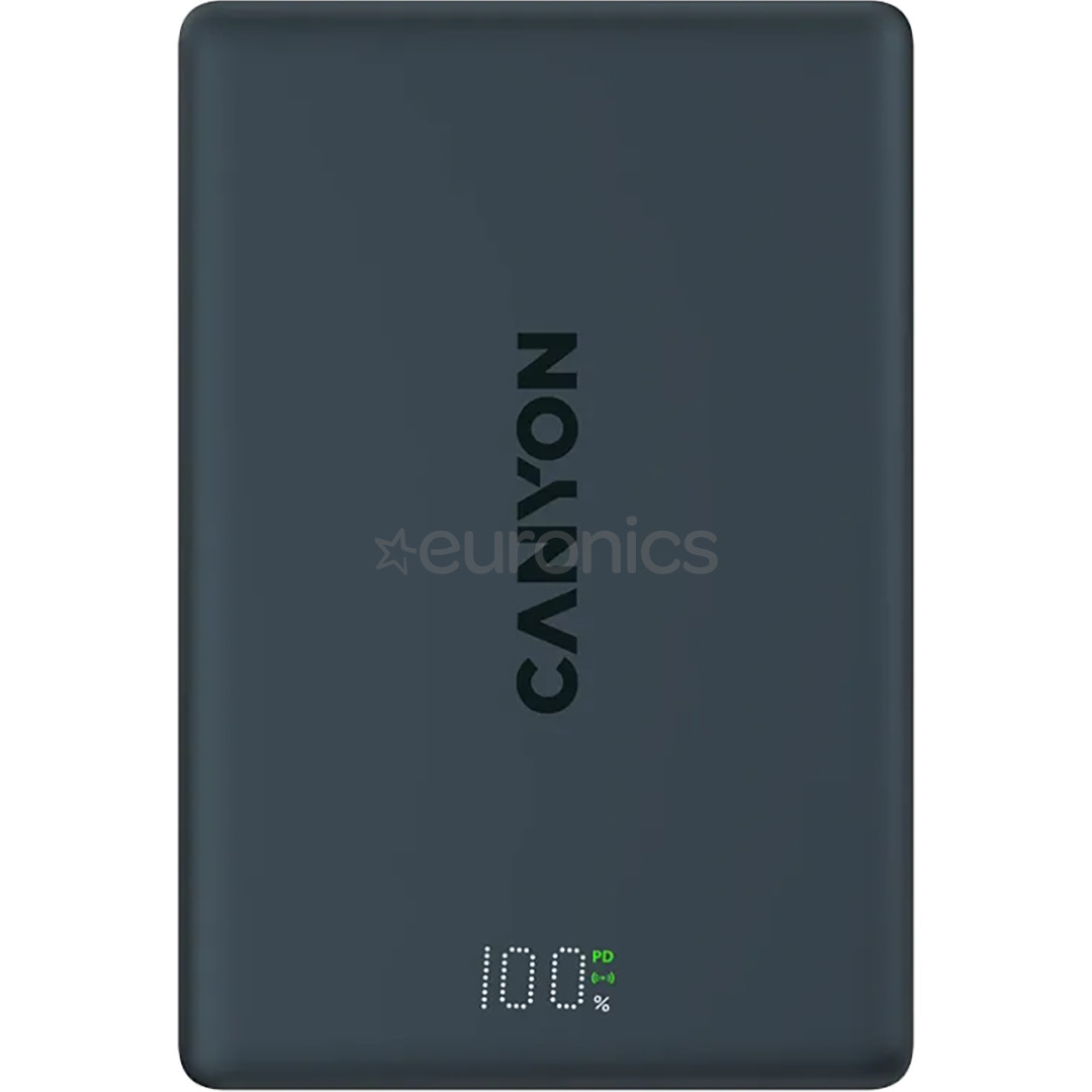 Canyon OnPower 511, 10000 mAh, melna - Portatīvais barošanas avots
