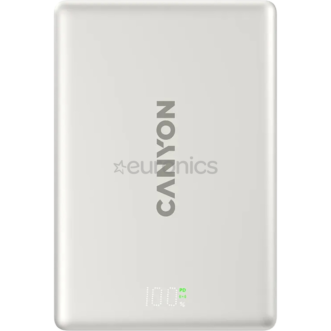 Canyon OnPower 511, 10000 mAh, pelēka - Portatīvais barošanas avots
