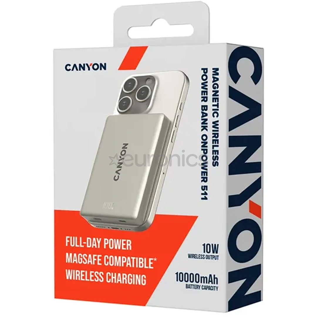 Canyon OnPower 511, 10000 mAh, star grey - Power bank