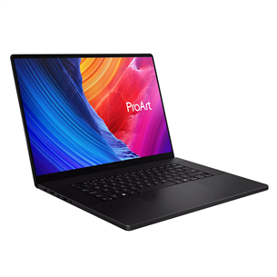 Asus ProArt P16, 16'', 4K UHD, OLED, 120 Hz, Ryzen AI 9, 64 GB, 2 TB, RTX 5080, W11P, ENG, melna - Portatīvais dators