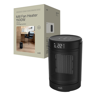 Mill, 1500 W, black - Ceramic fan heater
