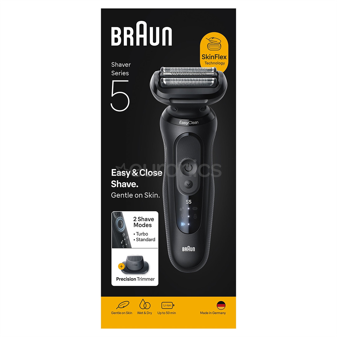 Braun Series 5, Wet & Dry, melna - Skuveklis