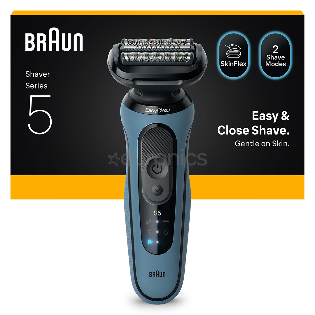 Braun Series 5, Wet & Dry, zila - Skuveklis